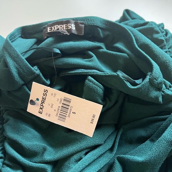 Express body contour double layer ruched side tie tube top - Picture 2 of 5